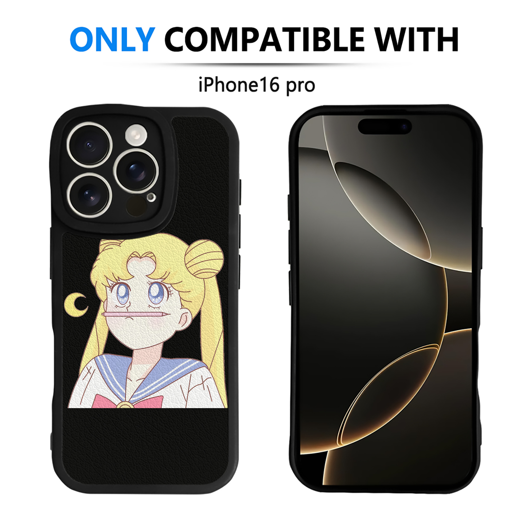 （画像用） 美少女戦士セーラームーン 愛野 美奈子 あいの みなこ Sailor Moon Aino Minako 【iPhone 16シリーズ対応】シリコンスマホケース（レザー調） 材質：シリコン